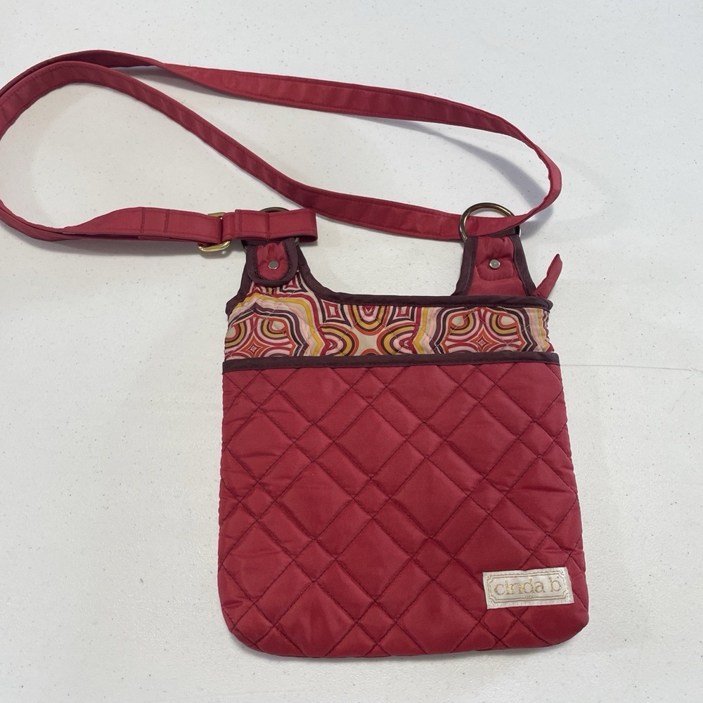 CINDA B‎ Red Handbag Crossbody Bag Purse Adjustable Strap